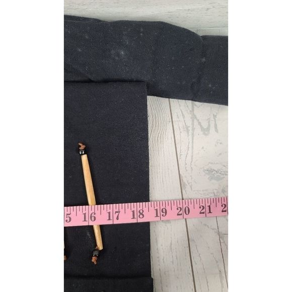 Lynn Mckenna Small Military Style Crop Jacket Blue Mandarin Collar Button Down - Picture 8 of 10